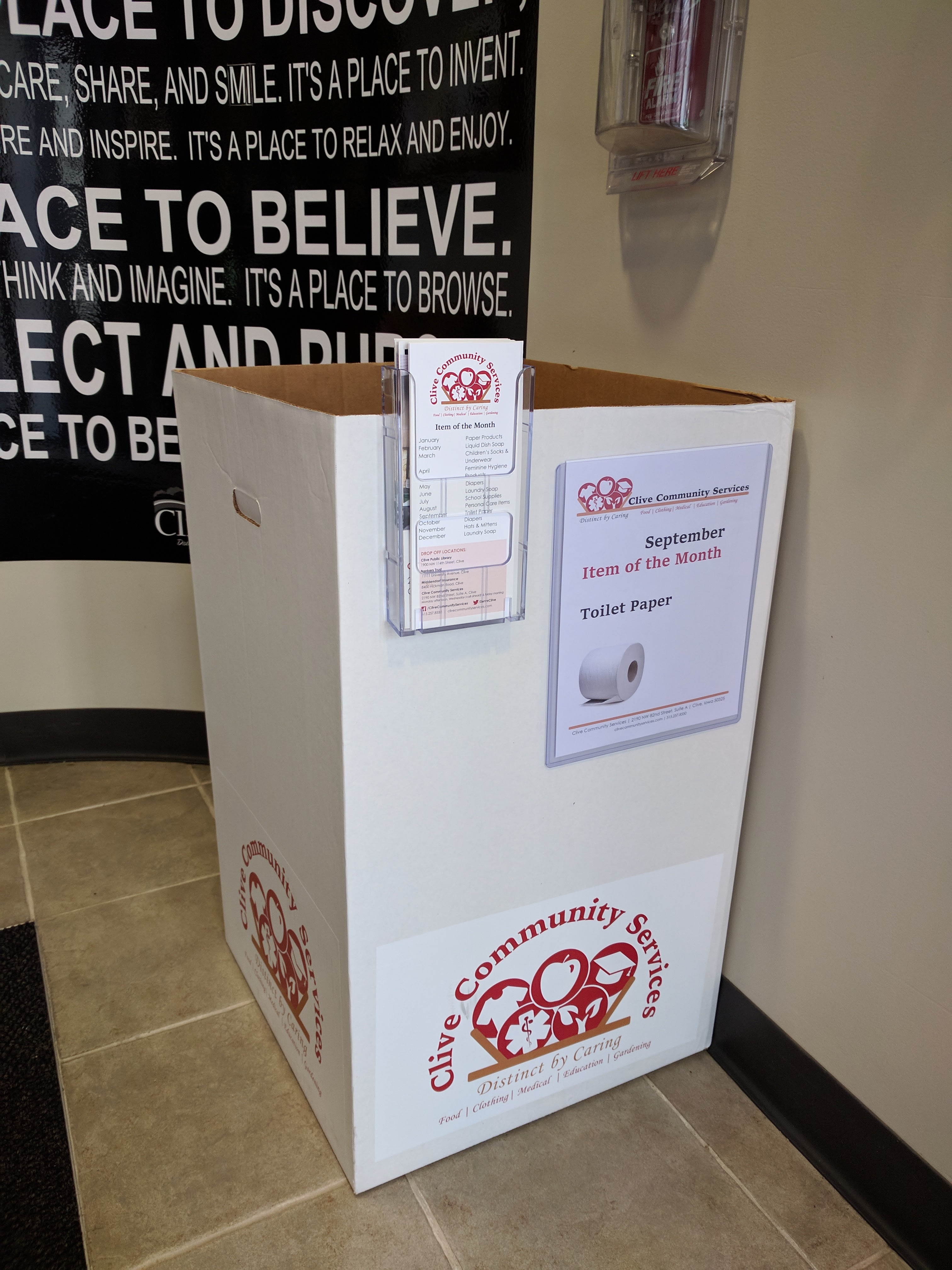Collection Bin Dropoff Hours Updated Clive Community Services
