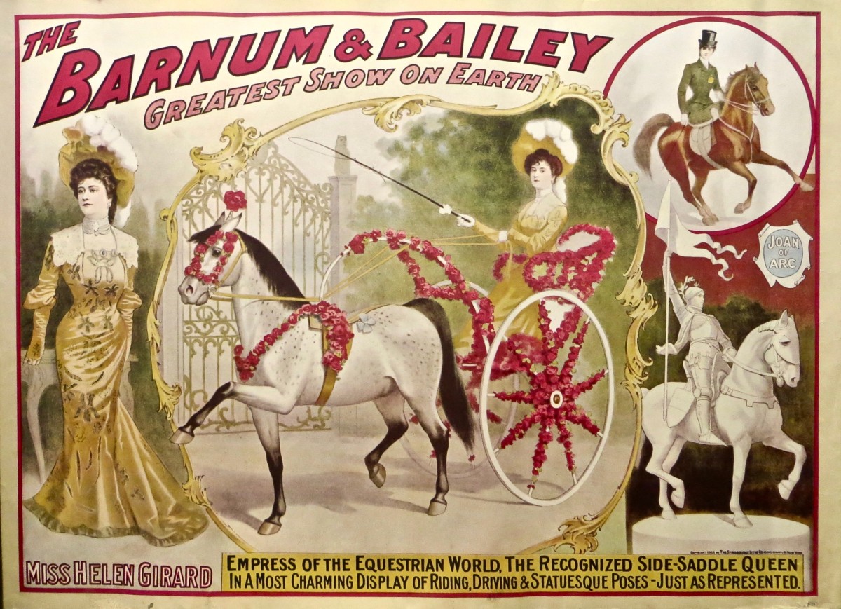Equestrian Circus Poster by Ringling Bros Ca. 1971 Featuring "Miss
