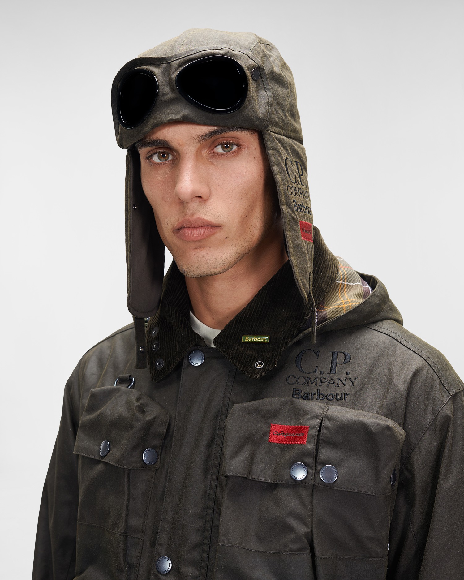 BARBOUR X CP COMPANY ‘TRAPPERS’ HAT The Clobber Magazine