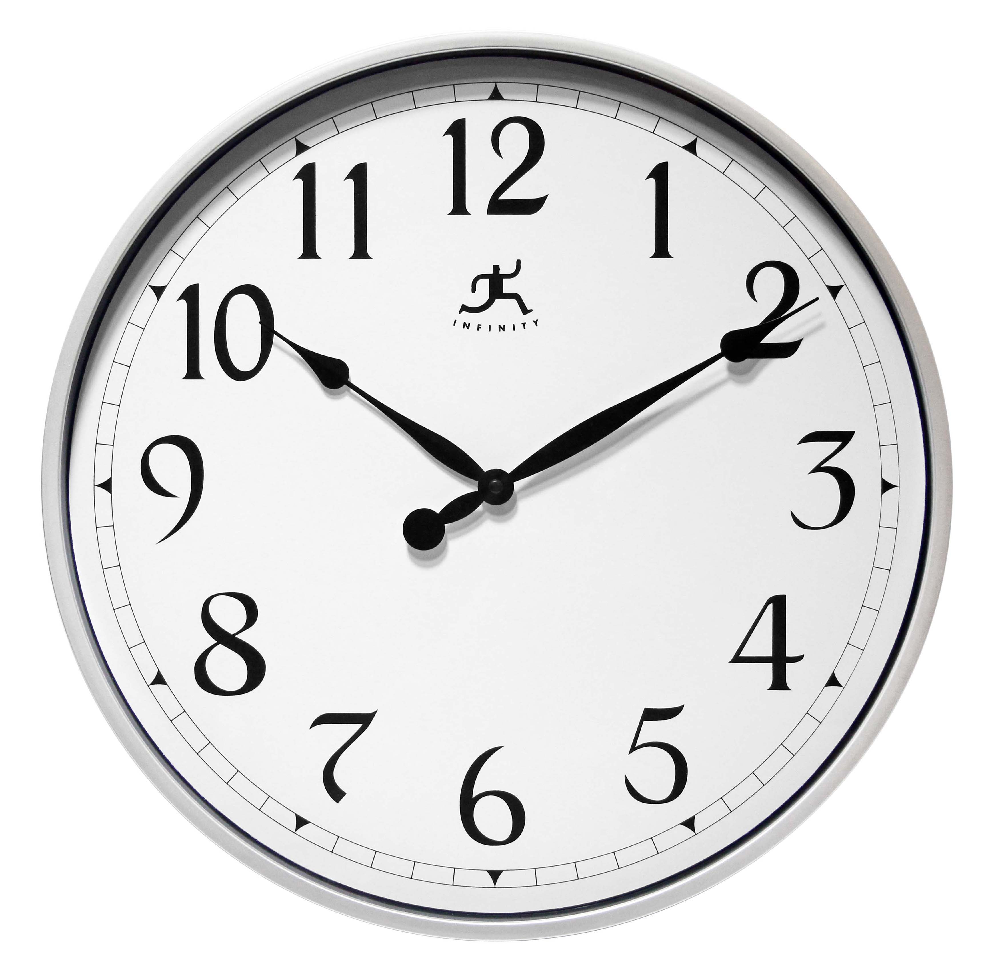 Silver Wall Clock 18 in.