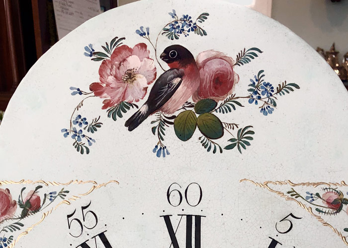 Antique Grandfather Clock Dial Restoration Clock Dial Restorations The Clocksmith Charleston, SC