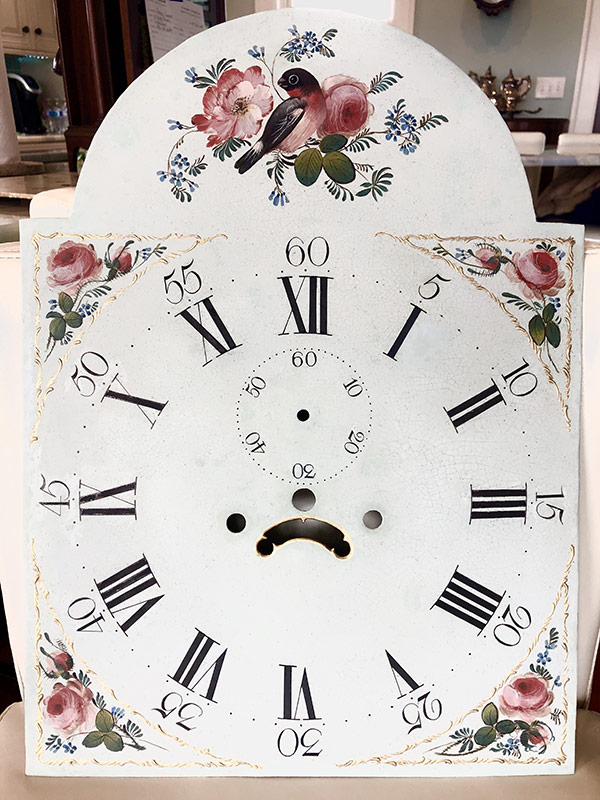 Grandfather Tall Case Painted Dial Restoration Clock Dial