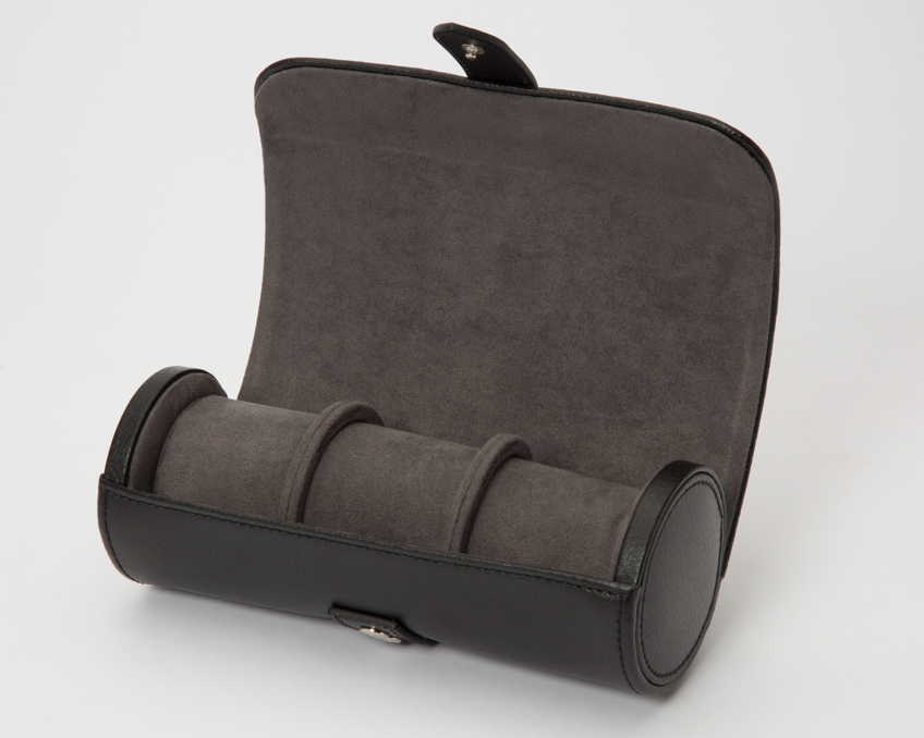 Wolf Blake Black Triple Watch Roll Watch Storage Clock Doctor