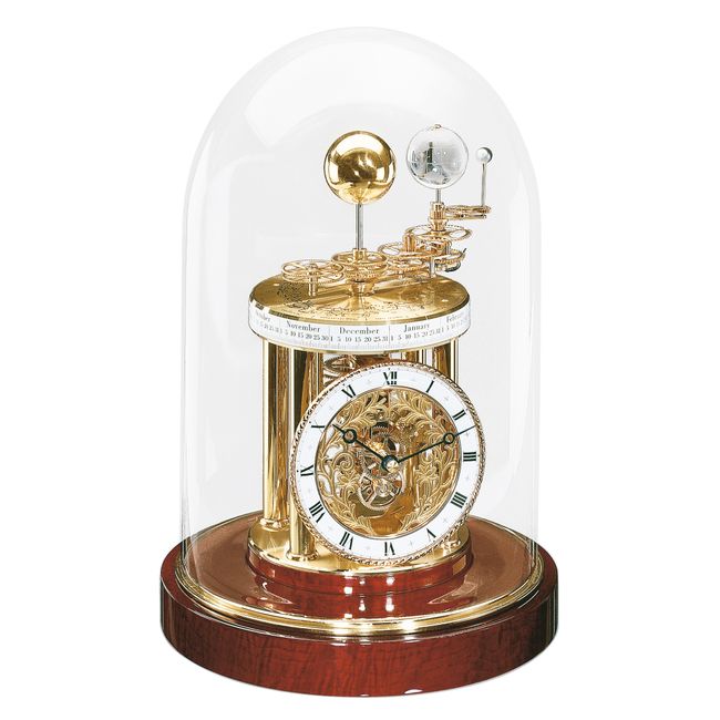 Hermle ASTROLABIUM Mahogany Brass Mantel Clock 22836072987