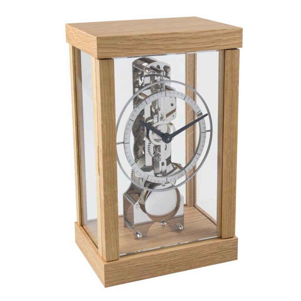 Hermle JAXON Silverrail Black Mantel Clock 23050R20791 Clock Doctor