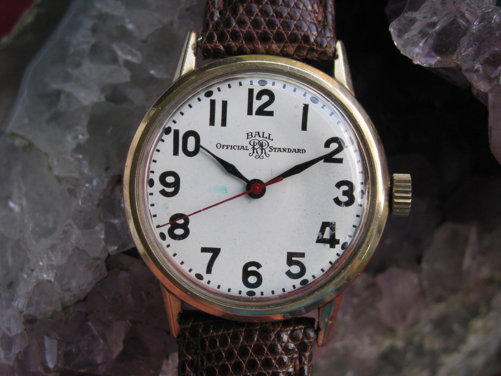 Vintage Ball Official RR Standard 10k Gold Filled Railroad Wrist Watch Mike's H&E Clocks