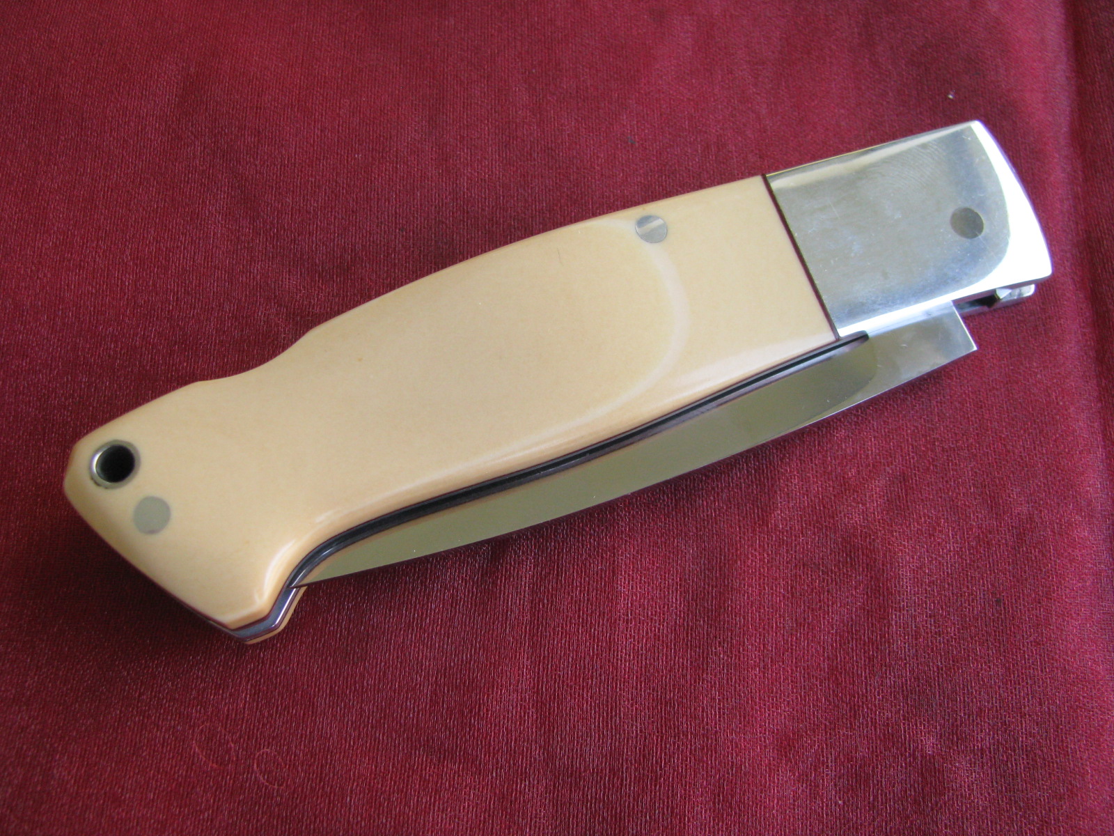 W.C. Davis Custom Handmade Drop Point Folding Lockback Hunting Knife