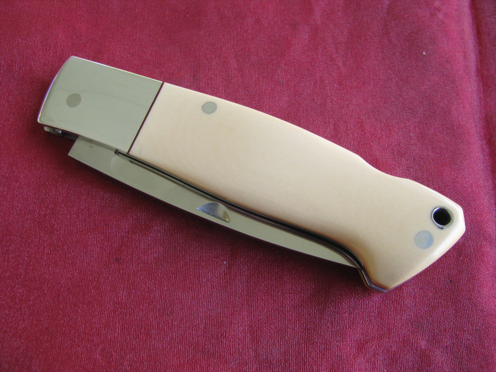 W.C. Davis Custom Handmade Drop Point Folding Lockback Hunting Knife