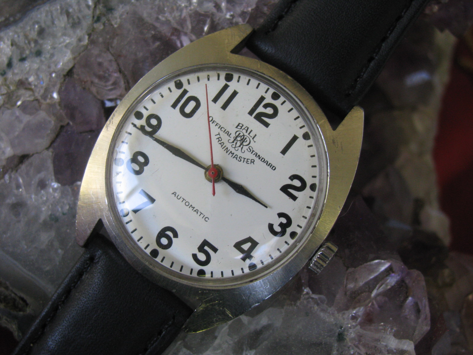 Vintage Ball Trainmaster Stainless Steel Automatic Railroad Wrist Watch