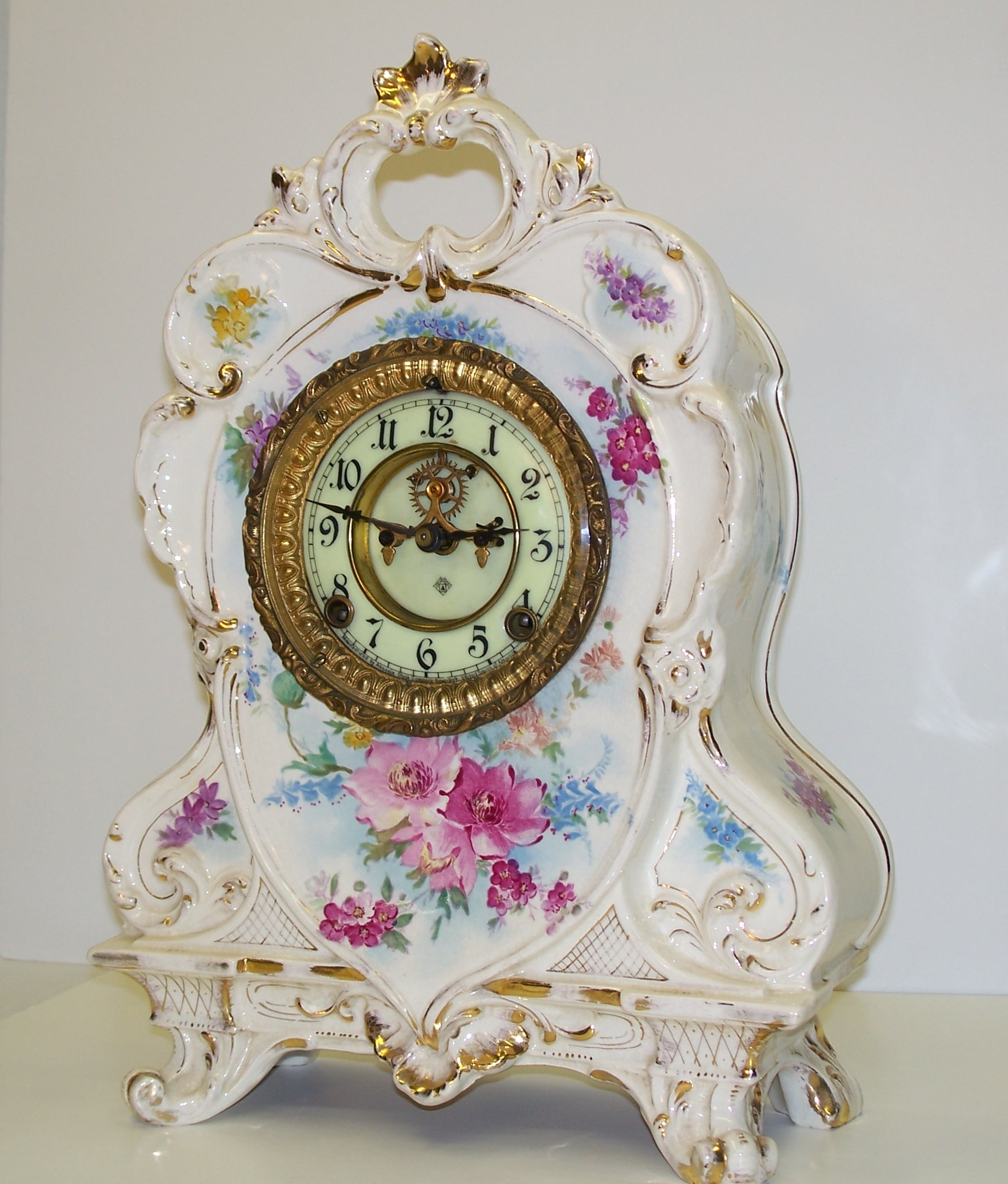 Ansonia China Mantel Clock Clockfolk of New England