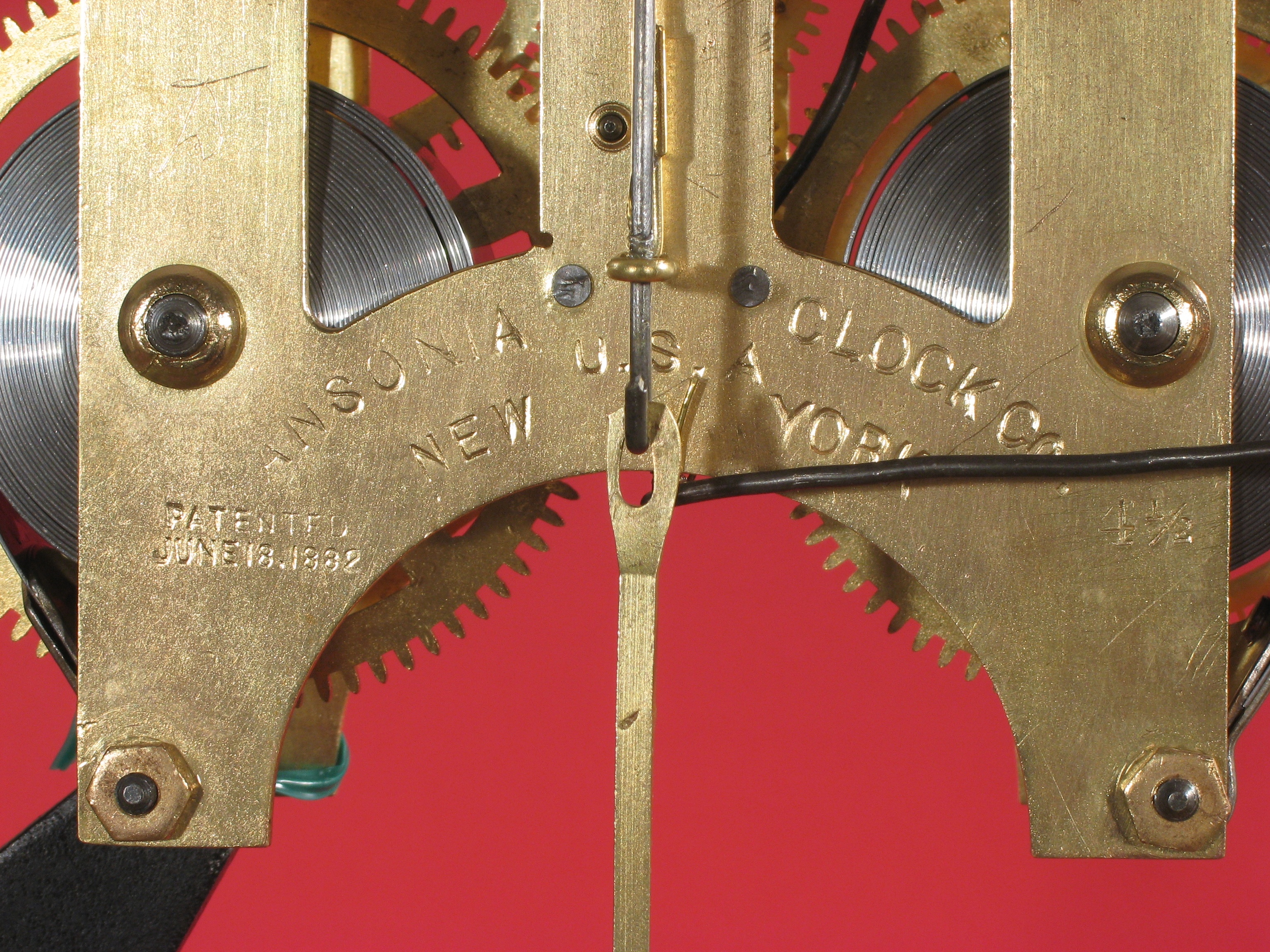 Ansonia Clock Co., New York, U.S.A.Patended June 18, 18824 1/2