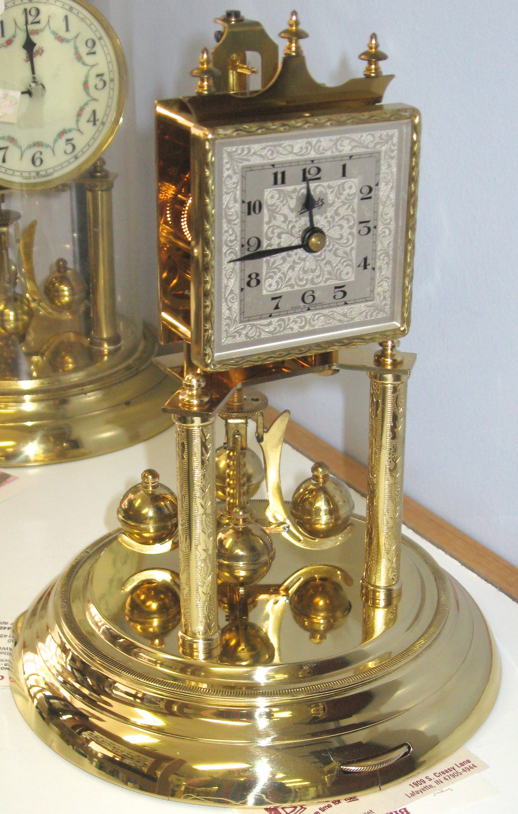 Schatz Square Dial 400 Day Clock, 1953