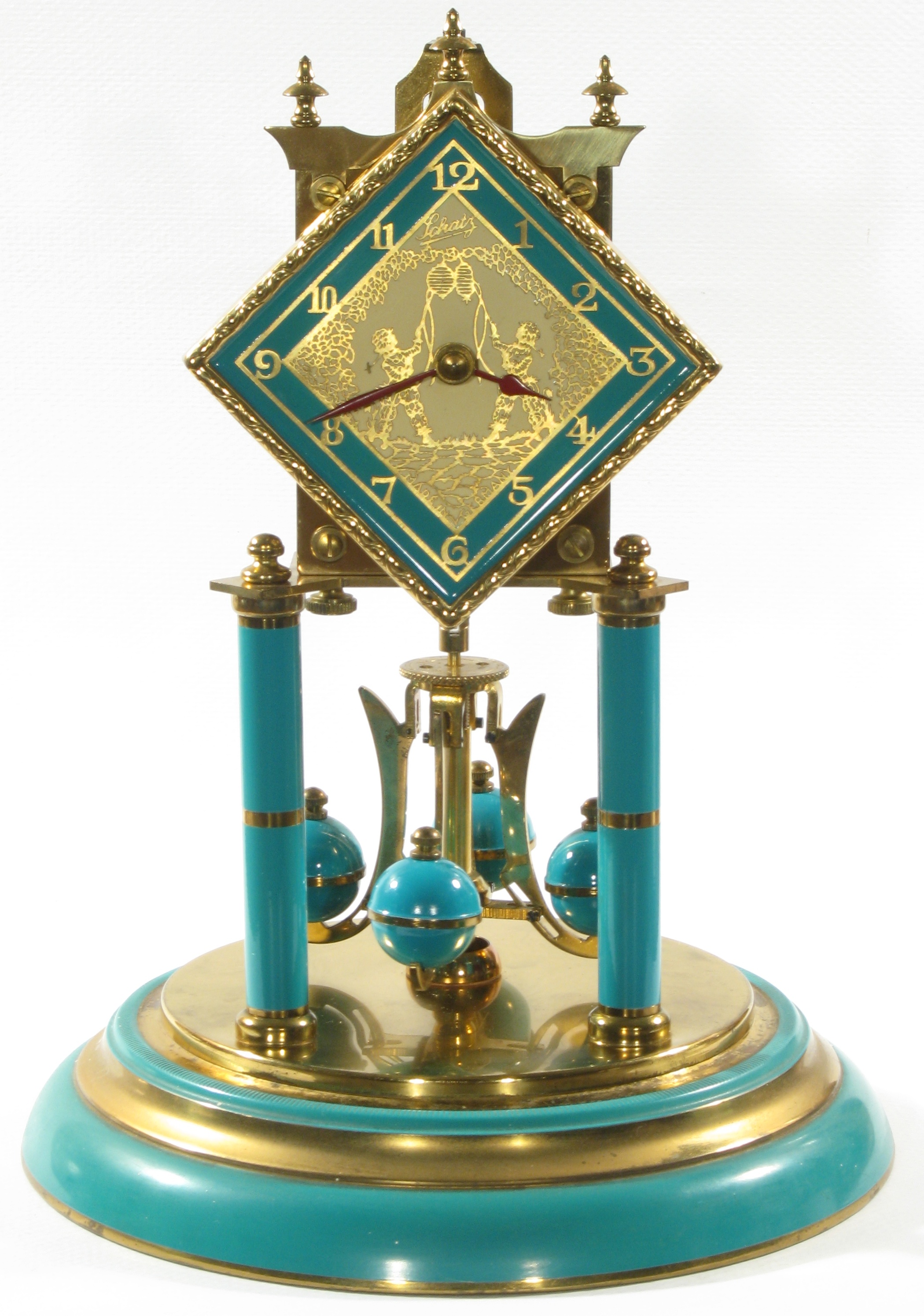 Schatz Painted 400 Day Clocks with Diamond Dial