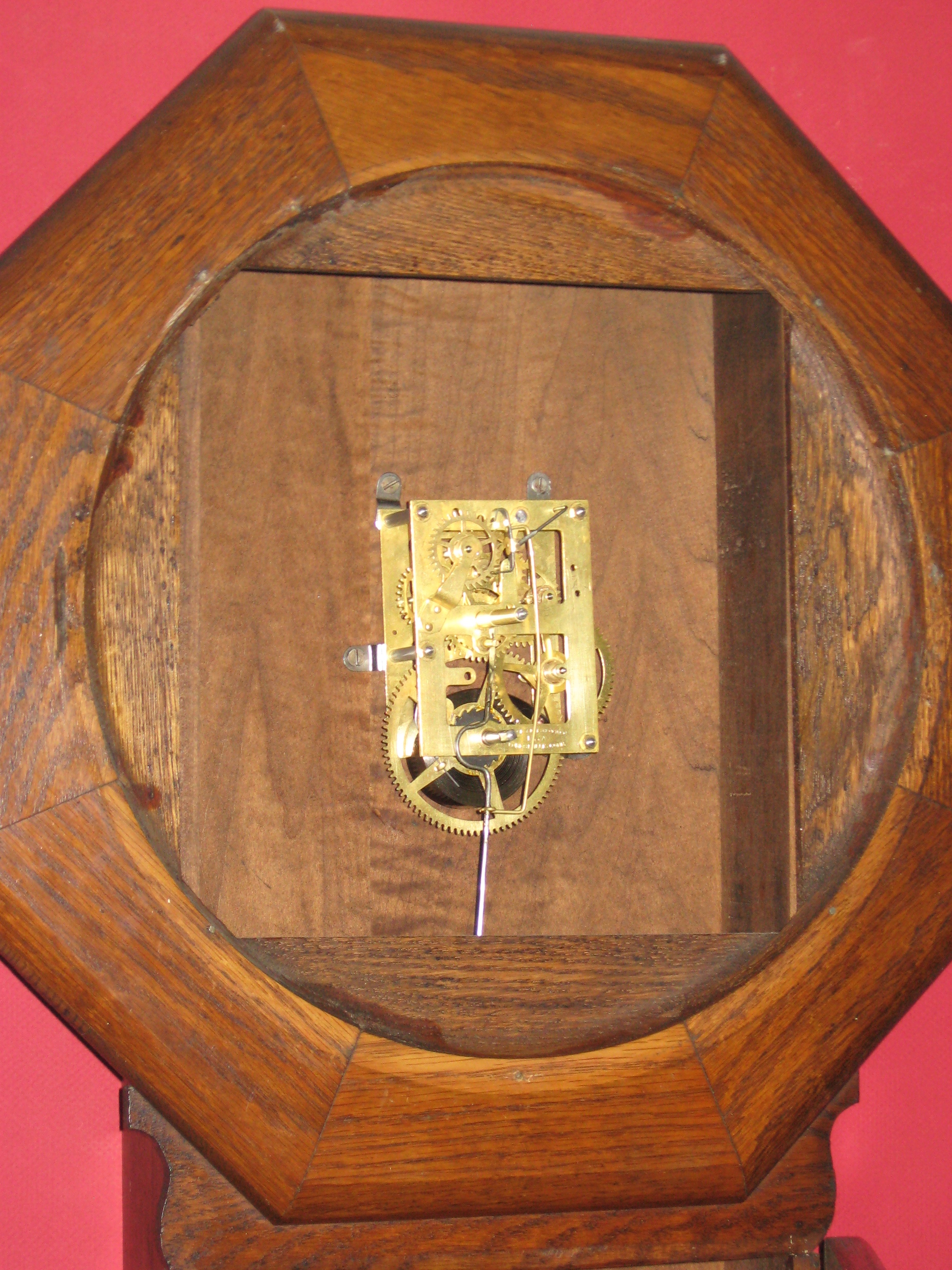 Sessions Oak Cased Drop Octagon (Schoolhouse) Clock