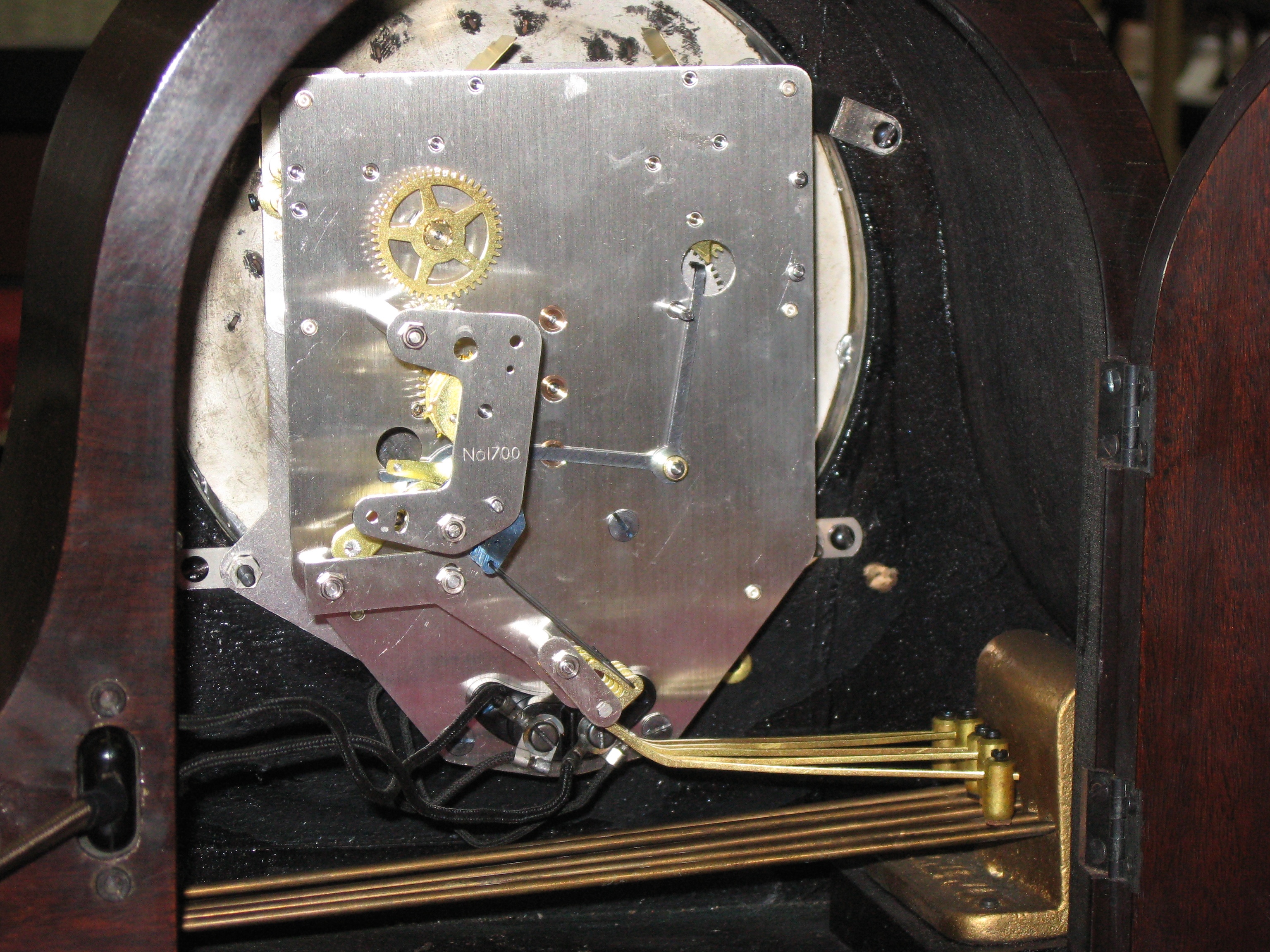 Seth Thomas “Wickford” Electric Westminster Chime Tambour Clock, ca