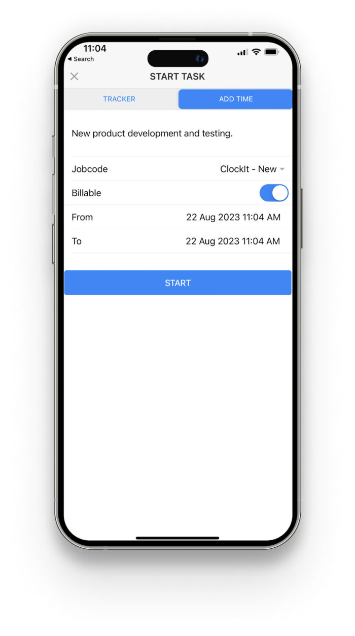 Project Task & Time Tracker for iOS ClockIt