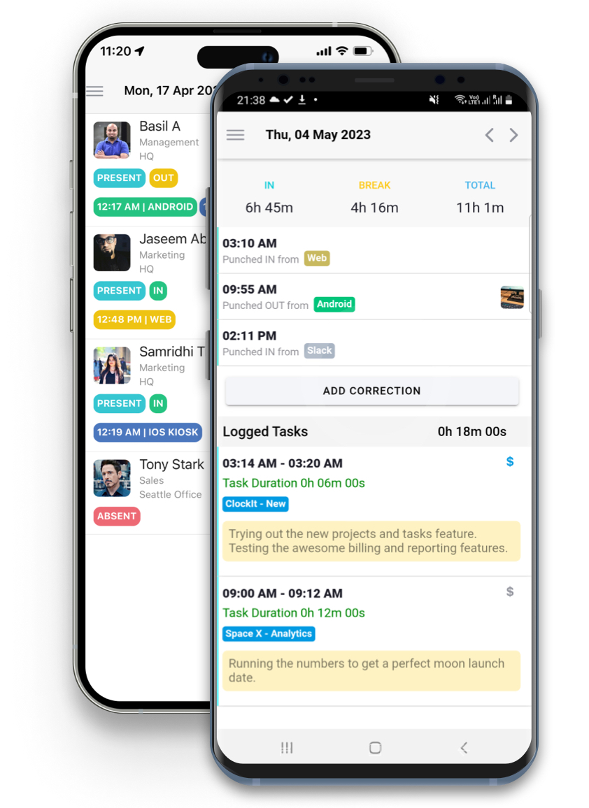 Time Clock App ClockIt