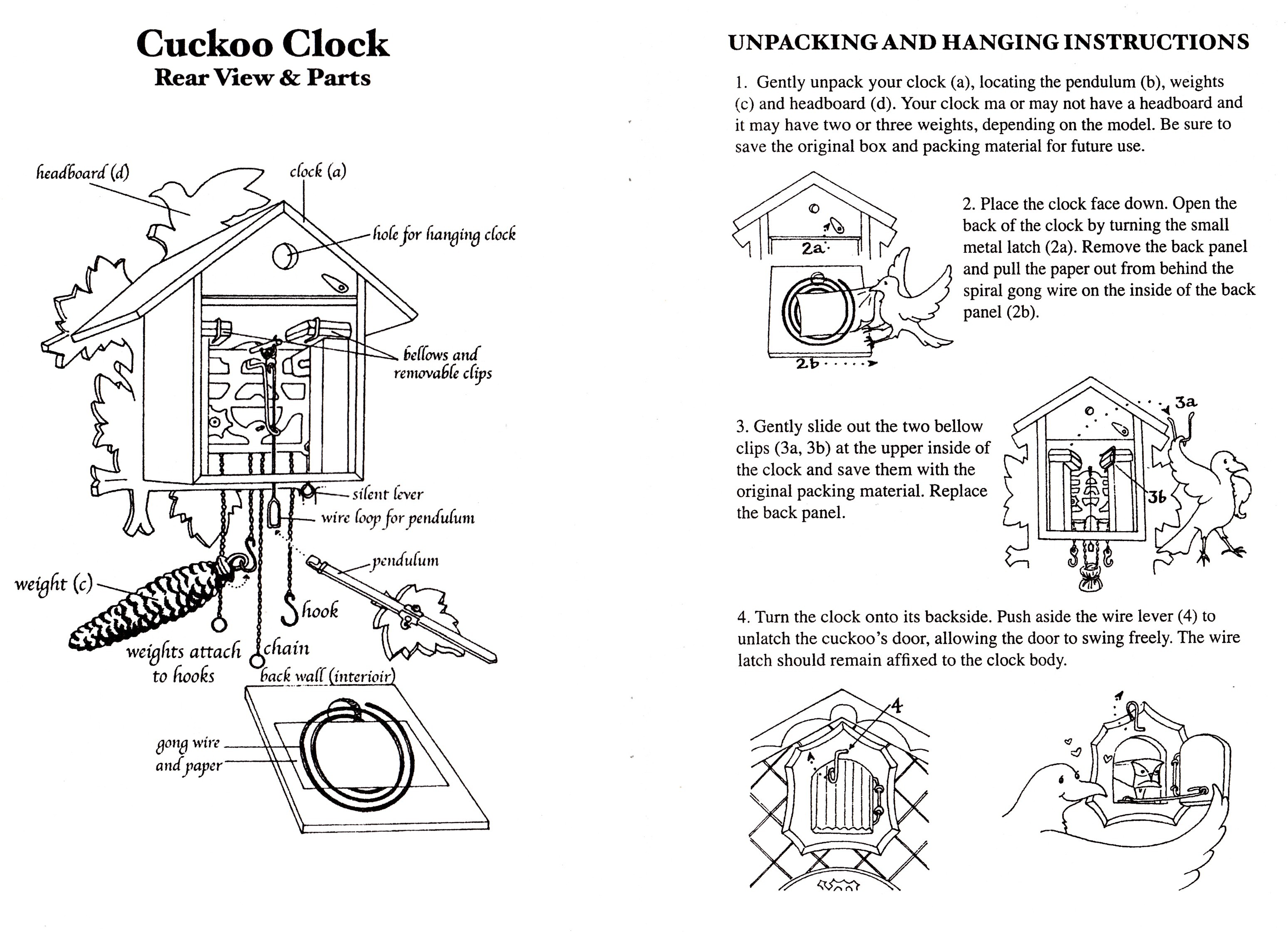 Cuckoo Clock Instructions