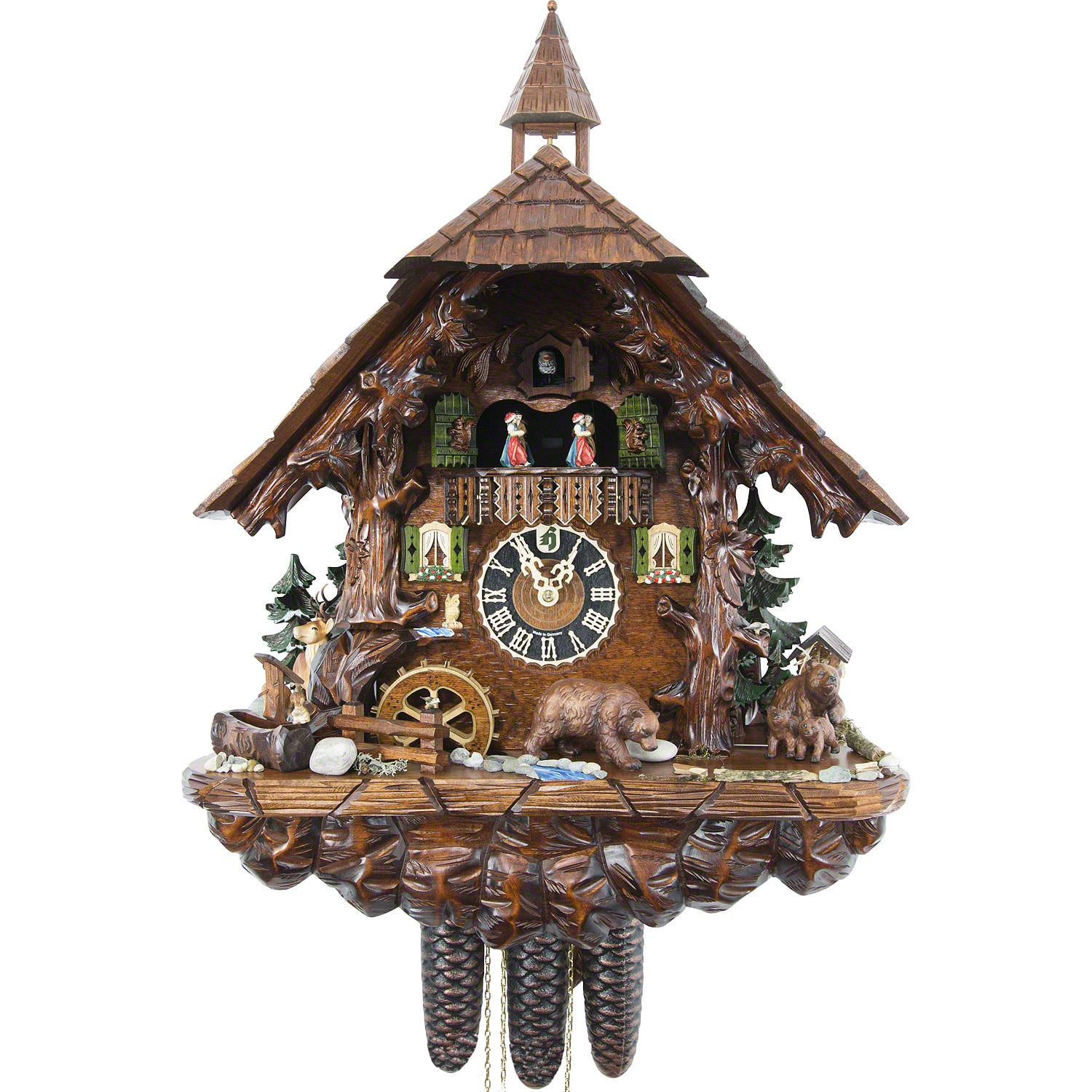 8 Day Musical Bear and animal Cuckoo Clock 86760T —