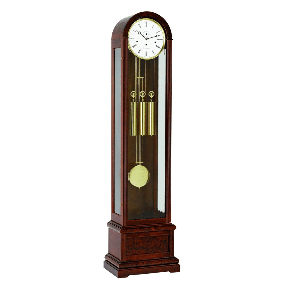 Charlotte Hermle Dome Grandfather Clock Oak/Black/Mahogany/Cherry
