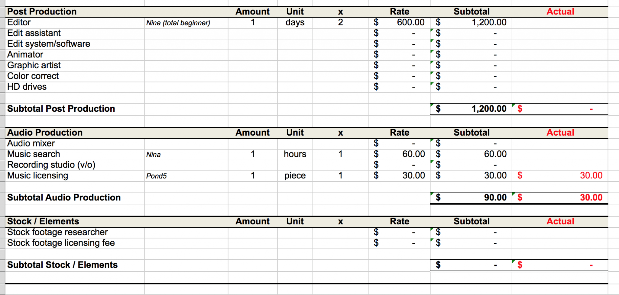 Sample_Budget_NinaIntro2_POST PRODUCTION LinkedIn + Video Strategies