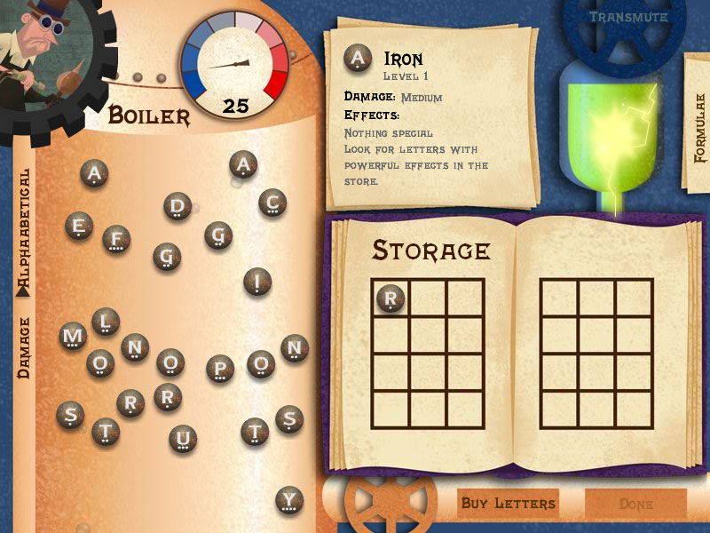 Clockwords Unique Word Game