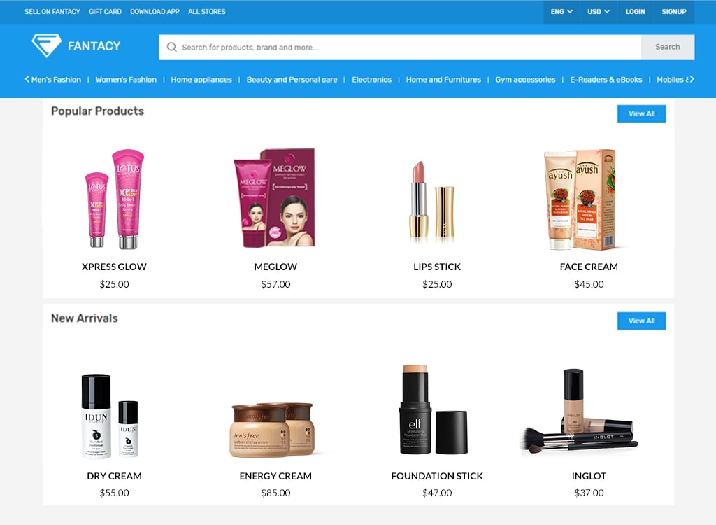 Online Cosmetics store script Appkodes eBay Clone