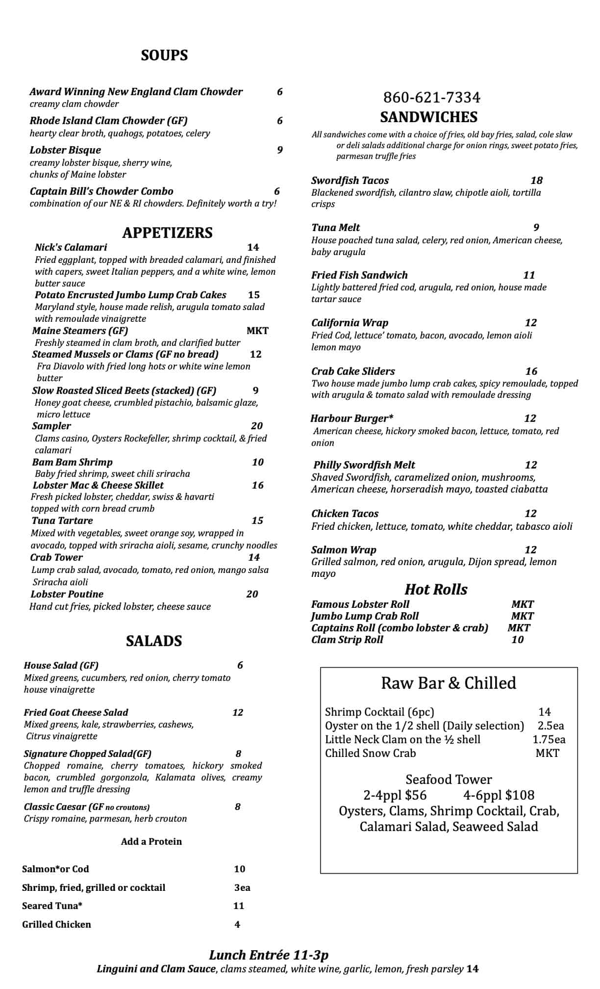 Menu Close Harbour Seafood