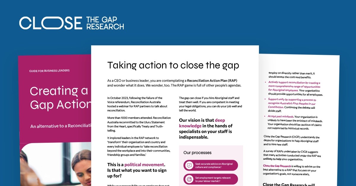 Creating a Close the Gap Action Plan Close the Gap Research