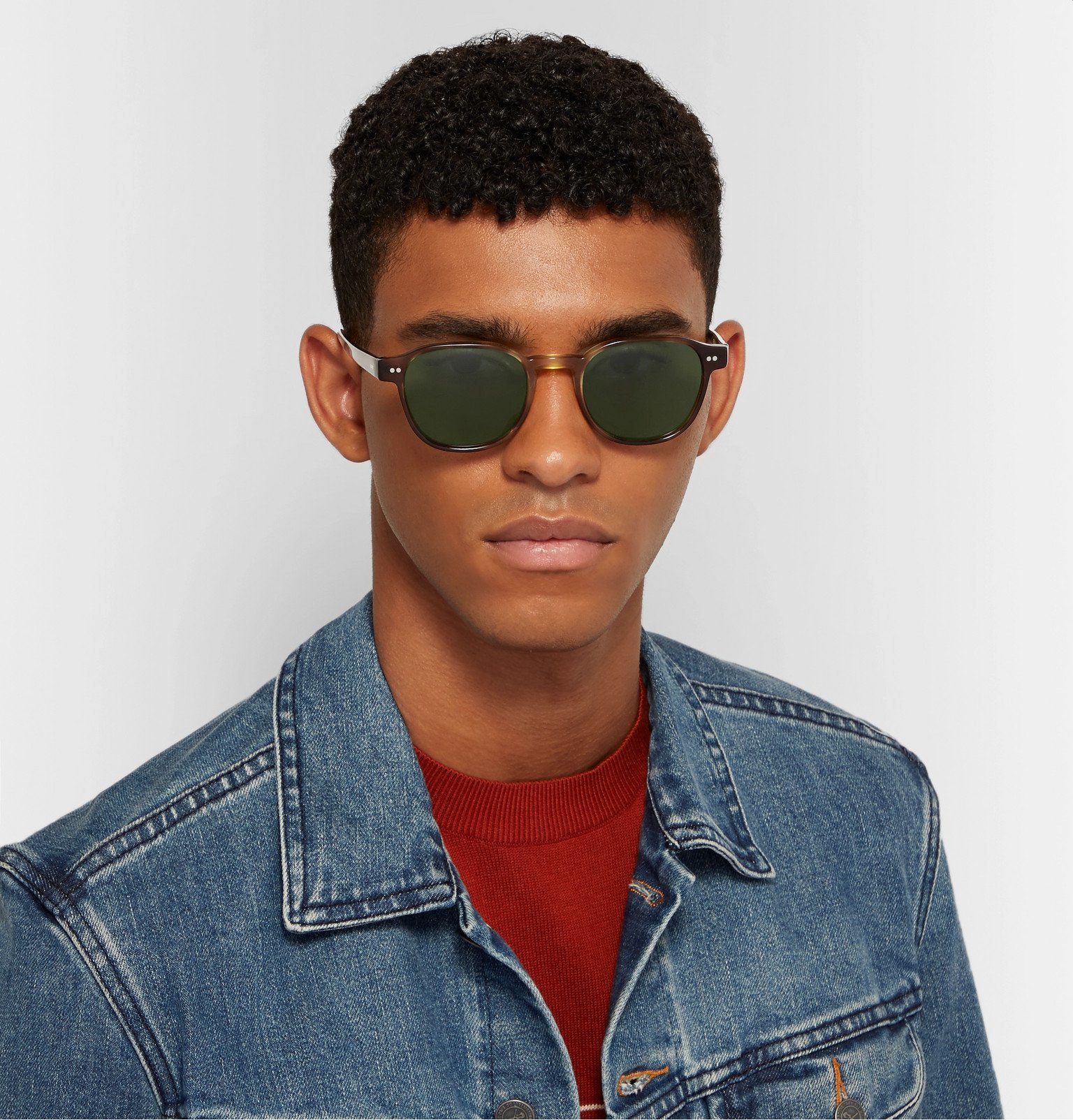 Moscot Arthur RoundFrame Acetate Sunglasses Brown Moscot