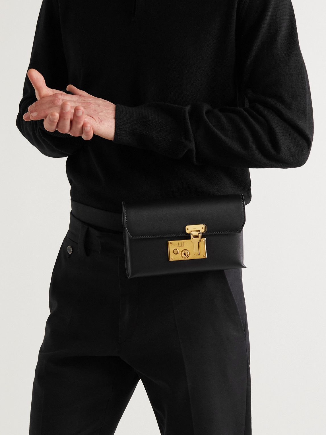 Dunhill Lock Leather Belt Bag Dunhill