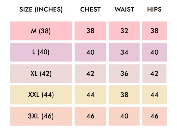 Size Chart Clothes Junction