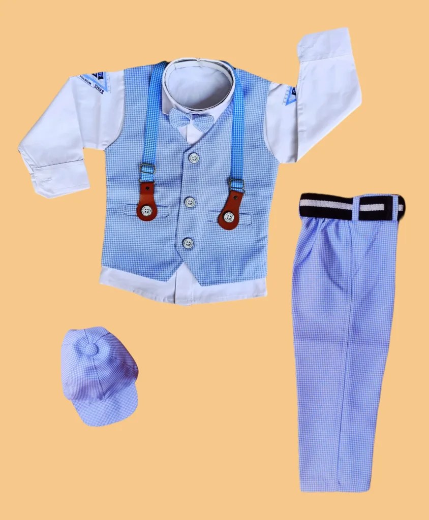 Baby Boy Party Wear Set Blue 612 Months Clothonics