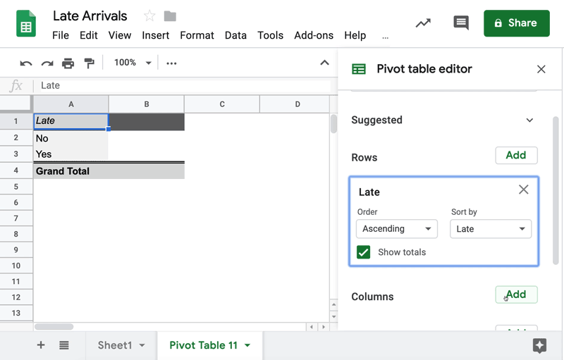 How to create a pivot table with your event data CloudInHand