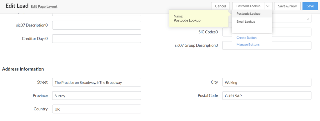 Postcode Address Finder for Zoho CRM (UK) Zoho Marketplace
