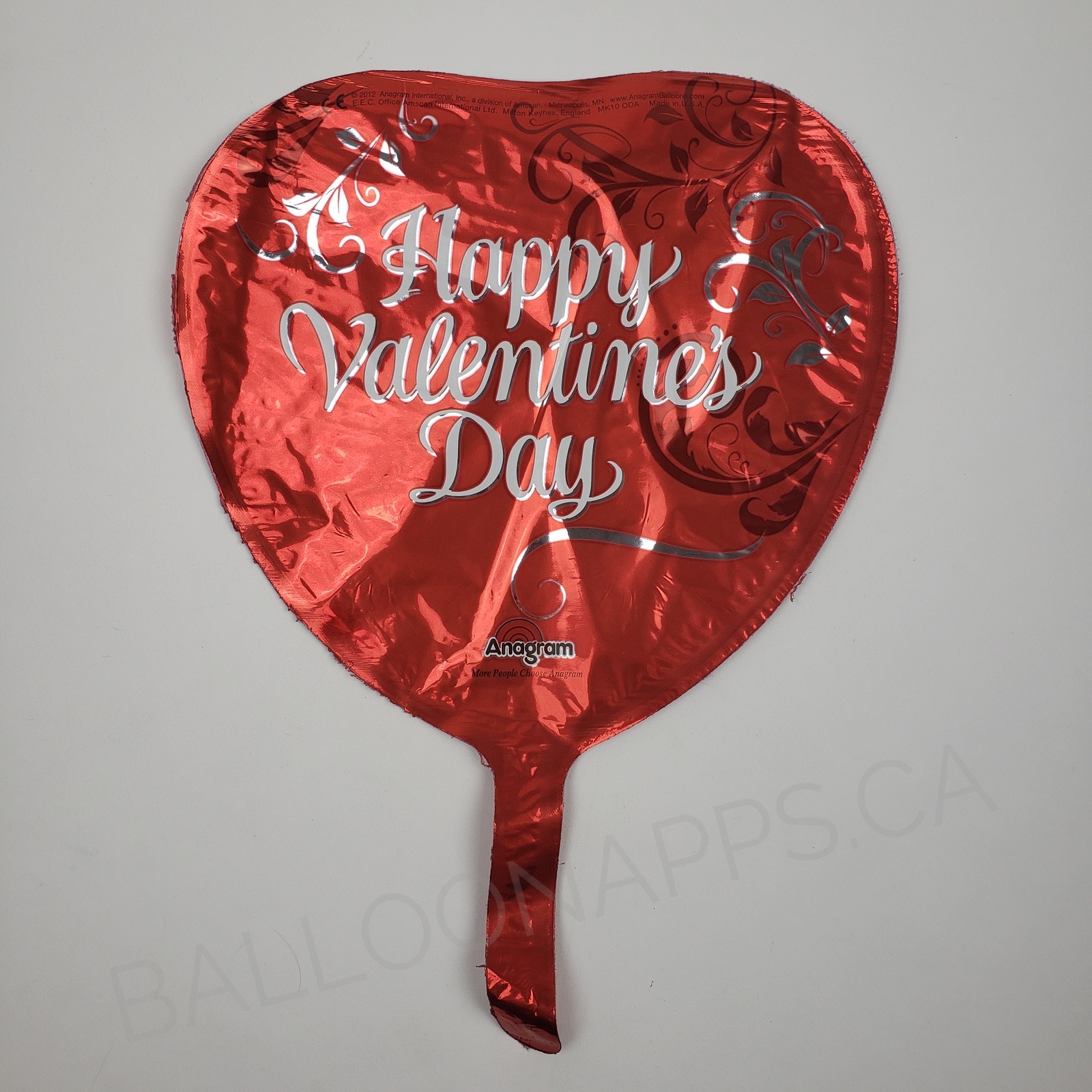 Foil Valentine Swirls Airfill Heat Seal Required balloon balloon