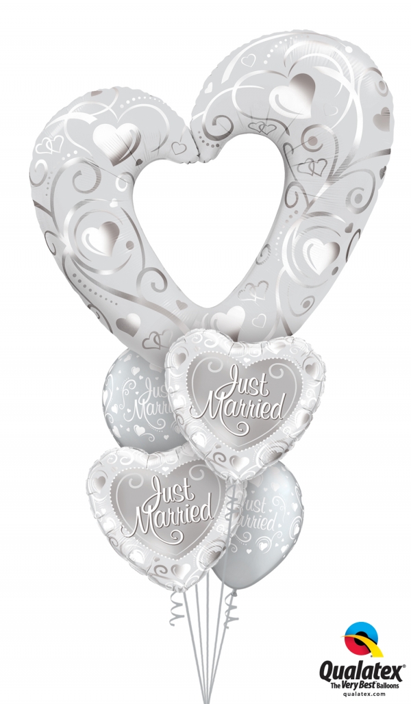 Wedding Bouquet Hearts 10 balloons vancouver JC Balloon Studio