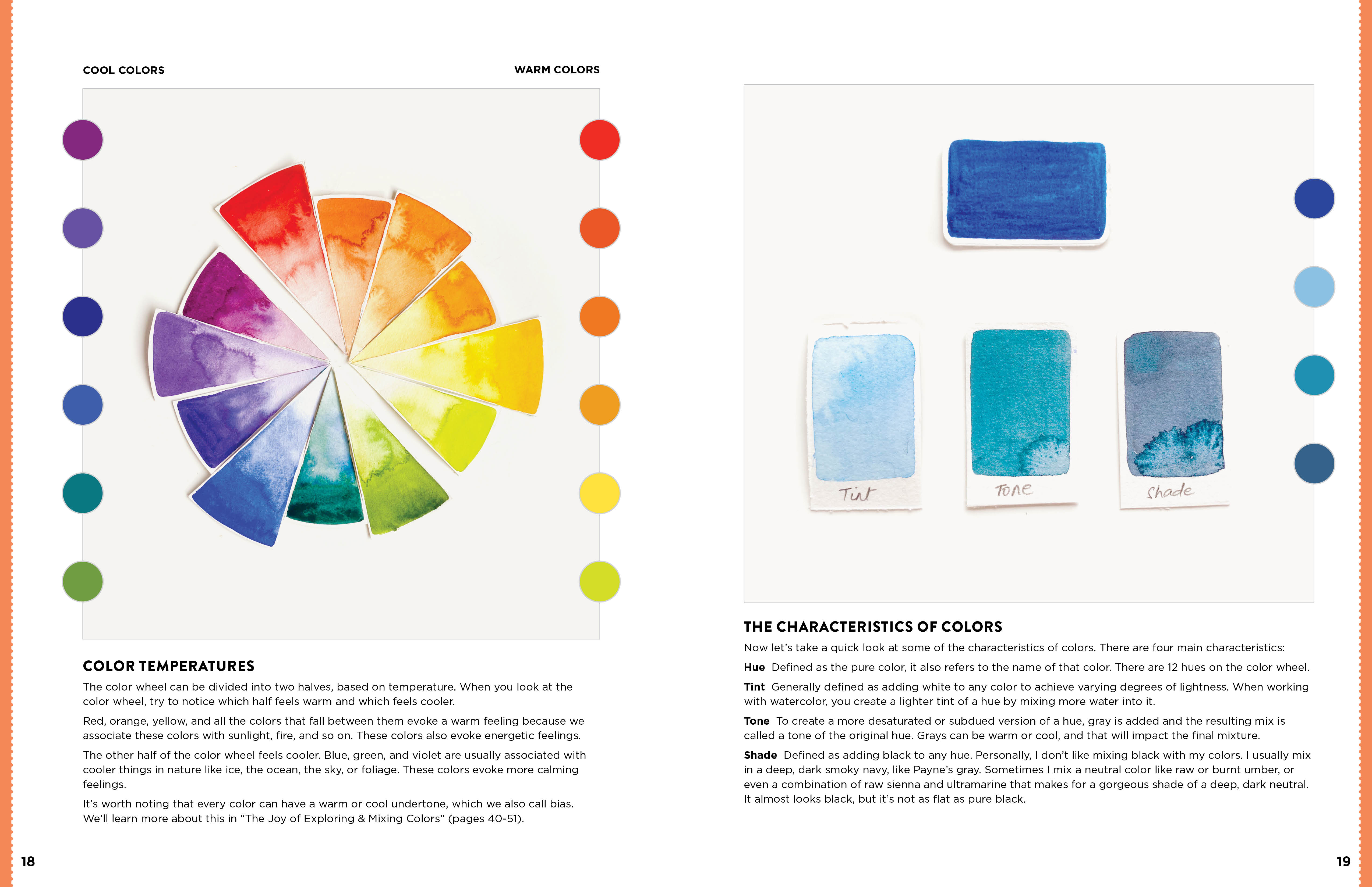 Contemporary Color Theory Watercolor Flowers by Manushree Mishra