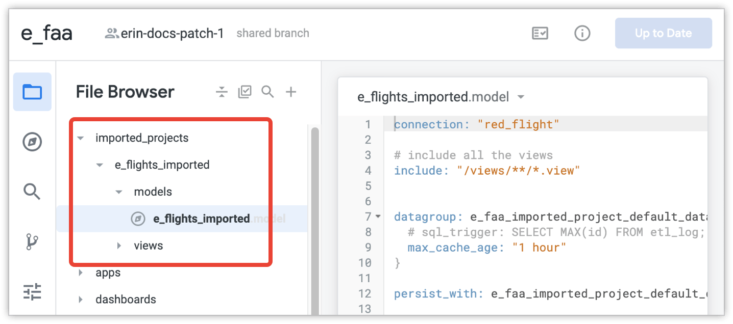 Working with the IDE file browser Looker Google Cloud