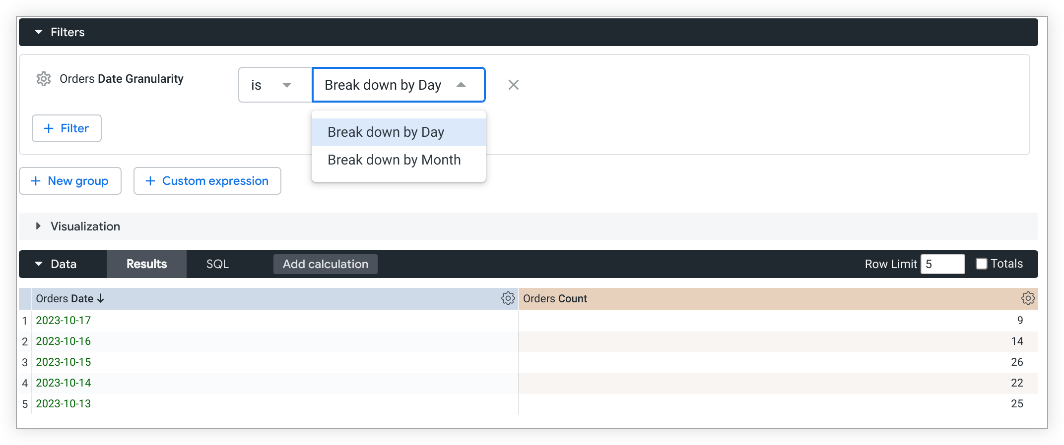 parameter Looker Google Cloud