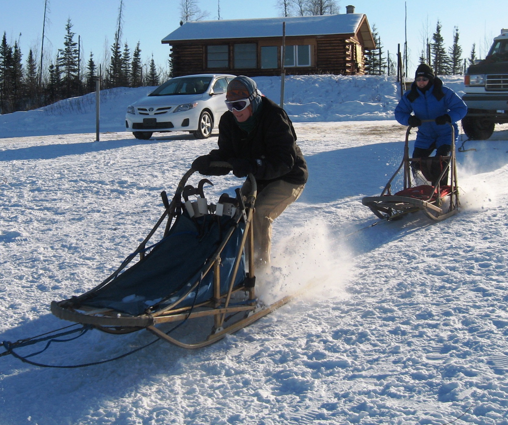 sled ride at the start Iditarod