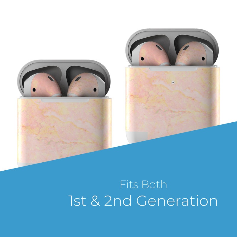 Rose Gold Marble Apple AirPods Skin iStyles