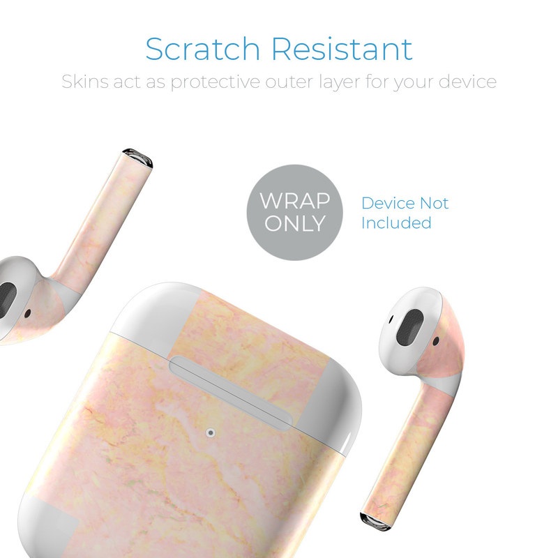 Rose Gold Marble Apple AirPods Skin iStyles