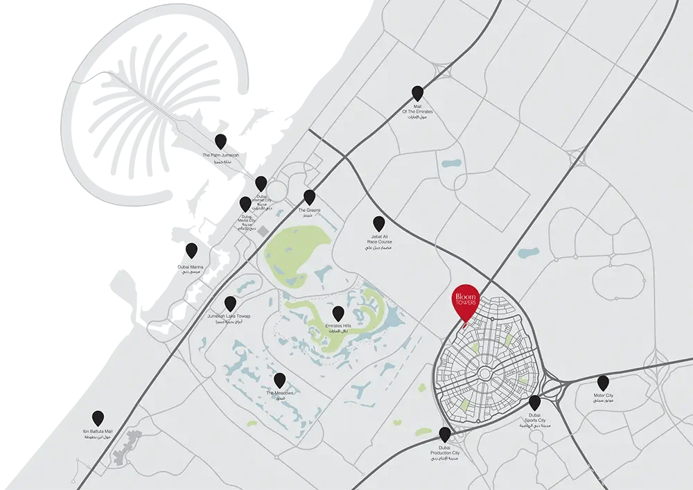 Bloom Towers Apartments by Bloom Holding Location