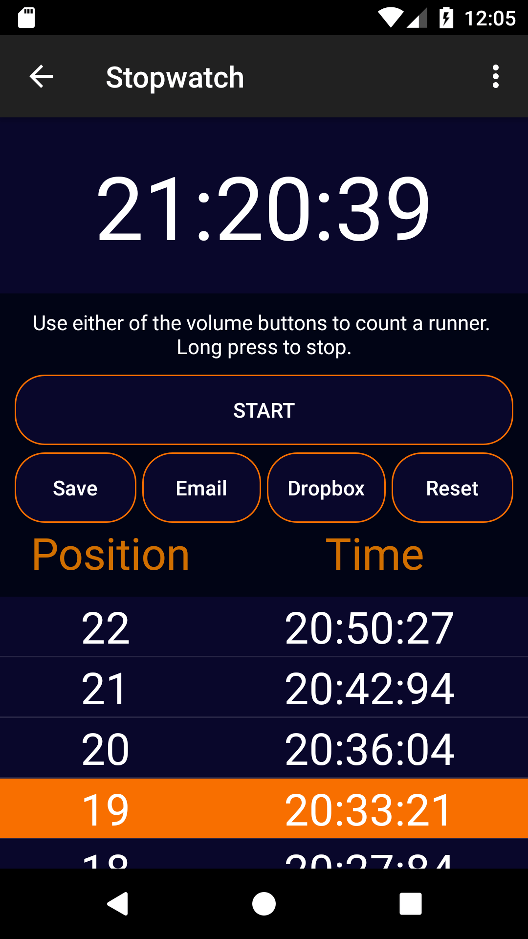 Stopwatch & Scanner Help