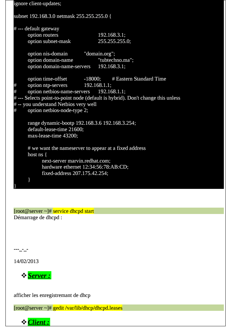 Installation DNS DHCP Sous Linux ?????????????? ??????????