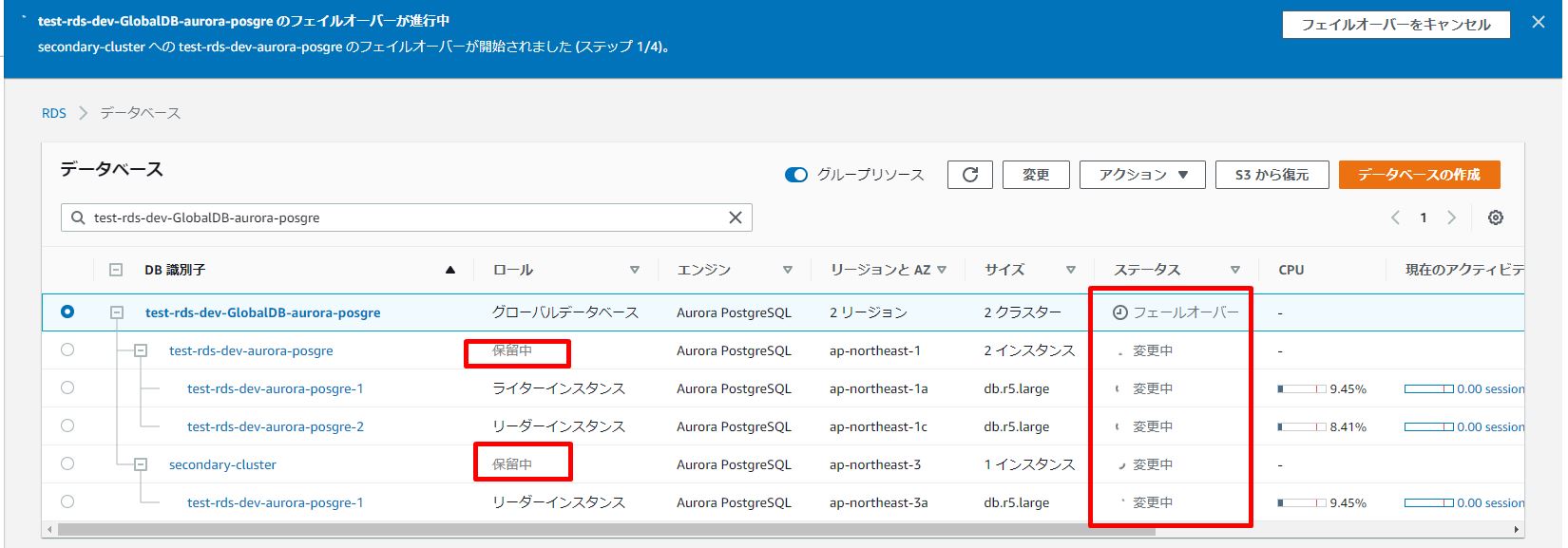 Aurora PostgreSQL グローバルDBのフィルオーバーを実施してみました。 協栄情報ブログ