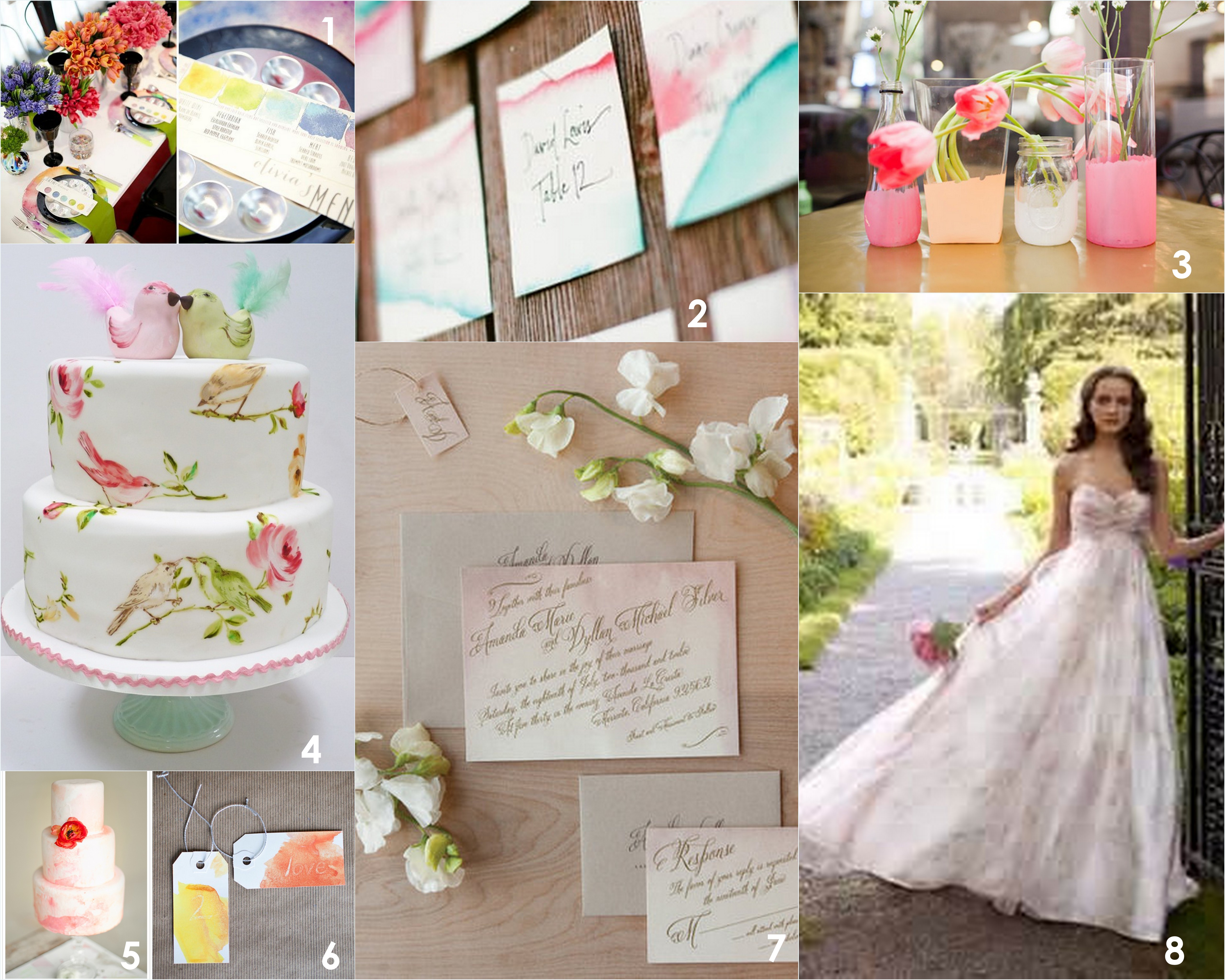 Watercolor Wedding Decor Inspiration
