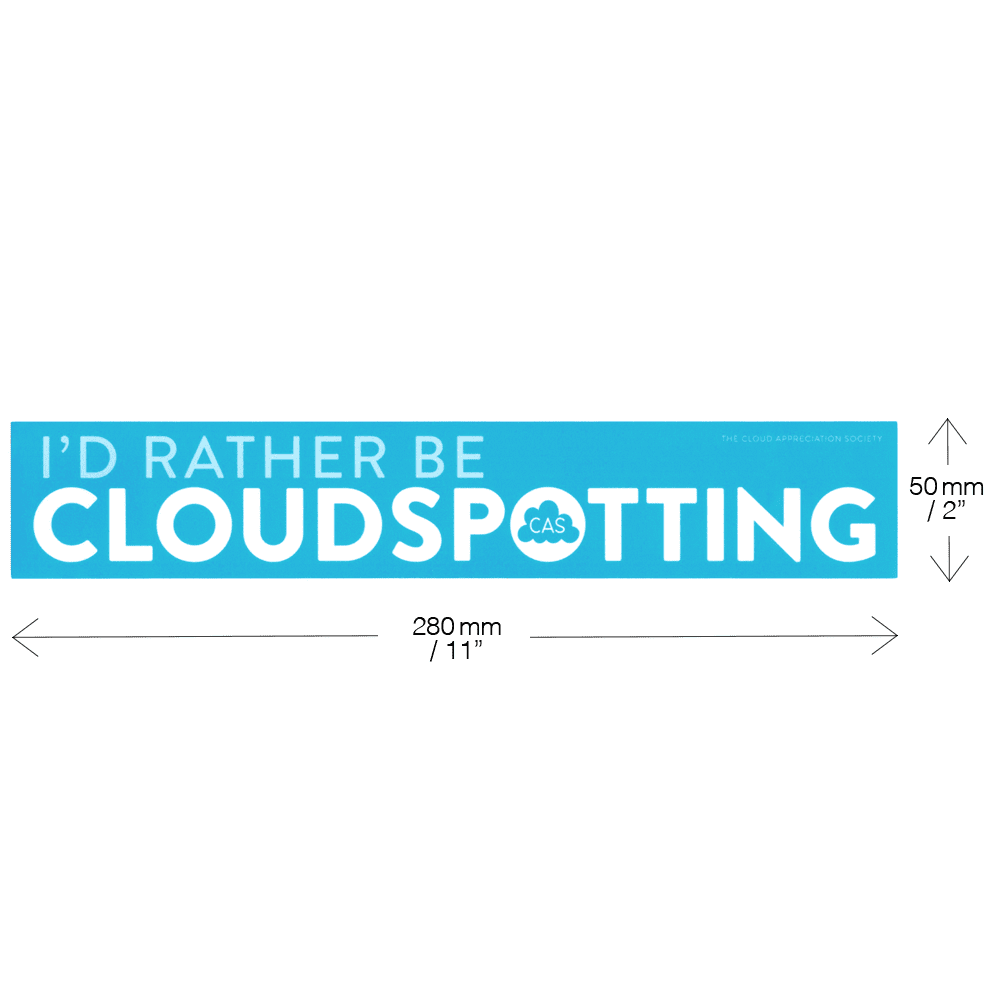 Cloud Appreciation Society Cloudspotter Bumper Sticker