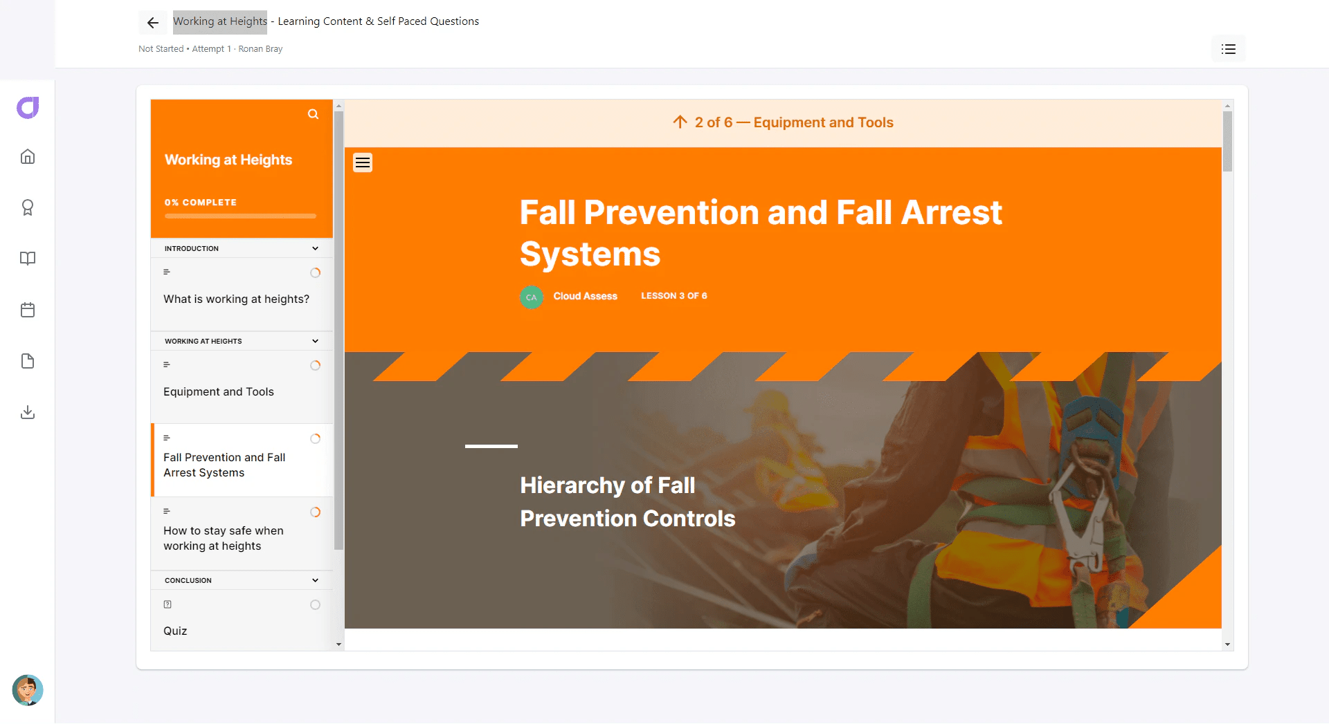 Working At Heights Safety Course Free Training & Assessment